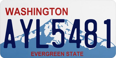 WA license plate AYL5481