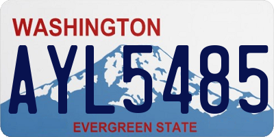 WA license plate AYL5485