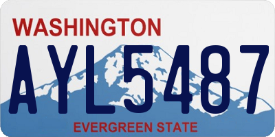 WA license plate AYL5487