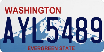 WA license plate AYL5489
