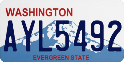 WA license plate AYL5492