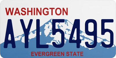 WA license plate AYL5495