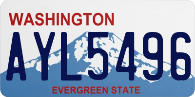WA license plate AYL5496