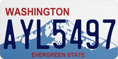 WA license plate AYL5497