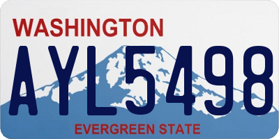WA license plate AYL5498