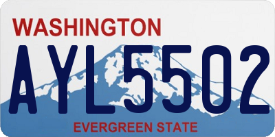 WA license plate AYL5502