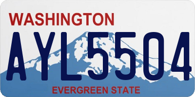 WA license plate AYL5504