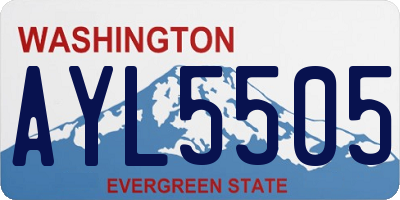 WA license plate AYL5505