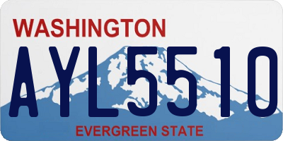 WA license plate AYL5510