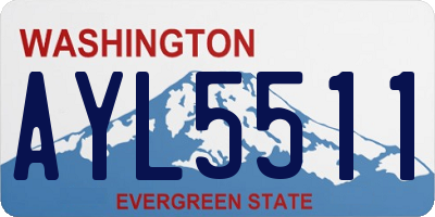 WA license plate AYL5511