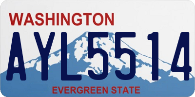 WA license plate AYL5514