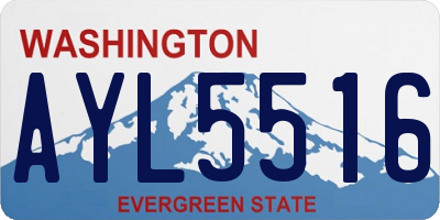 WA license plate AYL5516