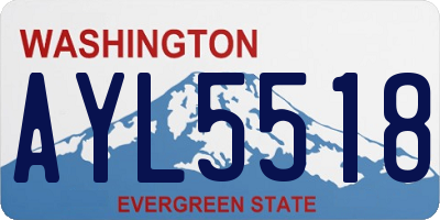 WA license plate AYL5518