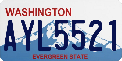 WA license plate AYL5521
