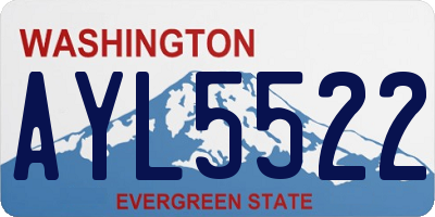 WA license plate AYL5522