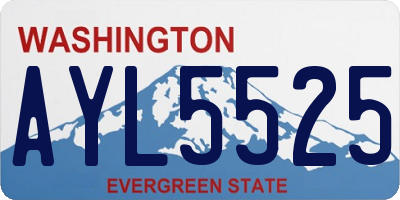 WA license plate AYL5525