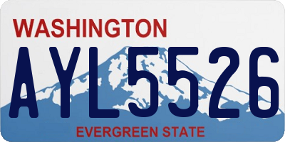 WA license plate AYL5526