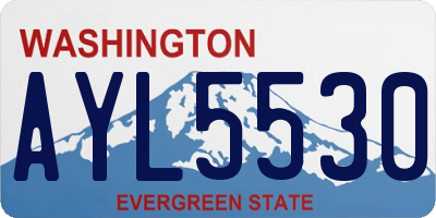 WA license plate AYL5530