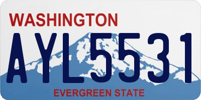 WA license plate AYL5531