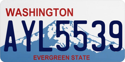 WA license plate AYL5539