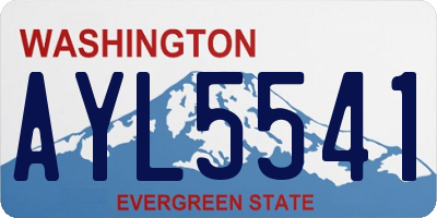 WA license plate AYL5541