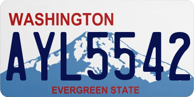 WA license plate AYL5542