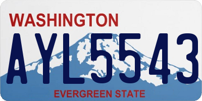 WA license plate AYL5543