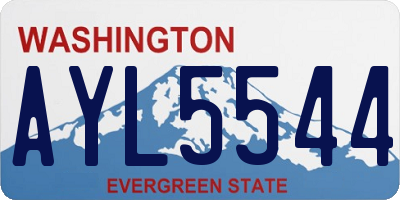 WA license plate AYL5544