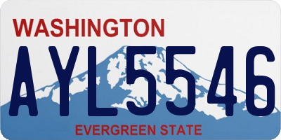 WA license plate AYL5546