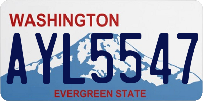 WA license plate AYL5547
