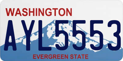 WA license plate AYL5553