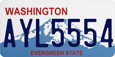 WA license plate AYL5554