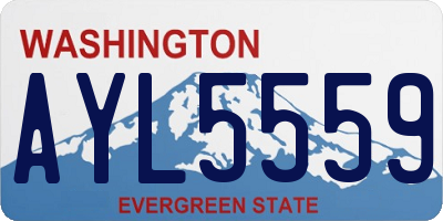 WA license plate AYL5559