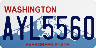 WA license plate AYL5560