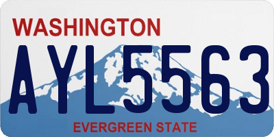 WA license plate AYL5563