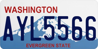 WA license plate AYL5566