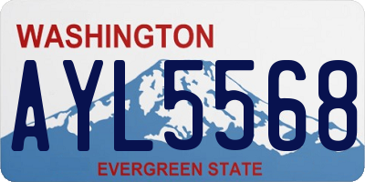 WA license plate AYL5568