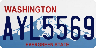 WA license plate AYL5569