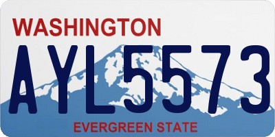 WA license plate AYL5573