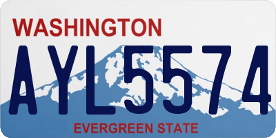 WA license plate AYL5574