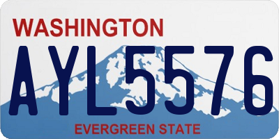 WA license plate AYL5576