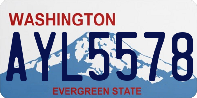 WA license plate AYL5578