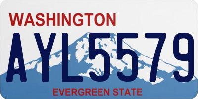 WA license plate AYL5579