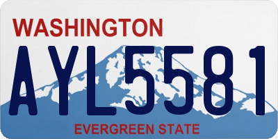 WA license plate AYL5581