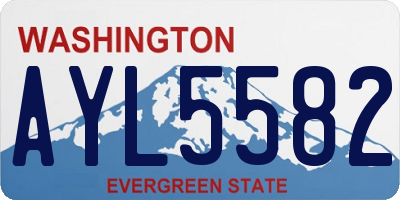 WA license plate AYL5582