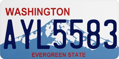 WA license plate AYL5583