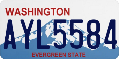 WA license plate AYL5584