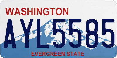 WA license plate AYL5585