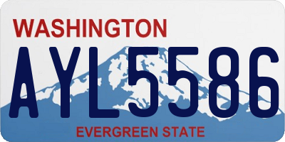 WA license plate AYL5586