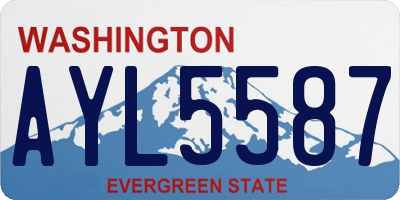 WA license plate AYL5587